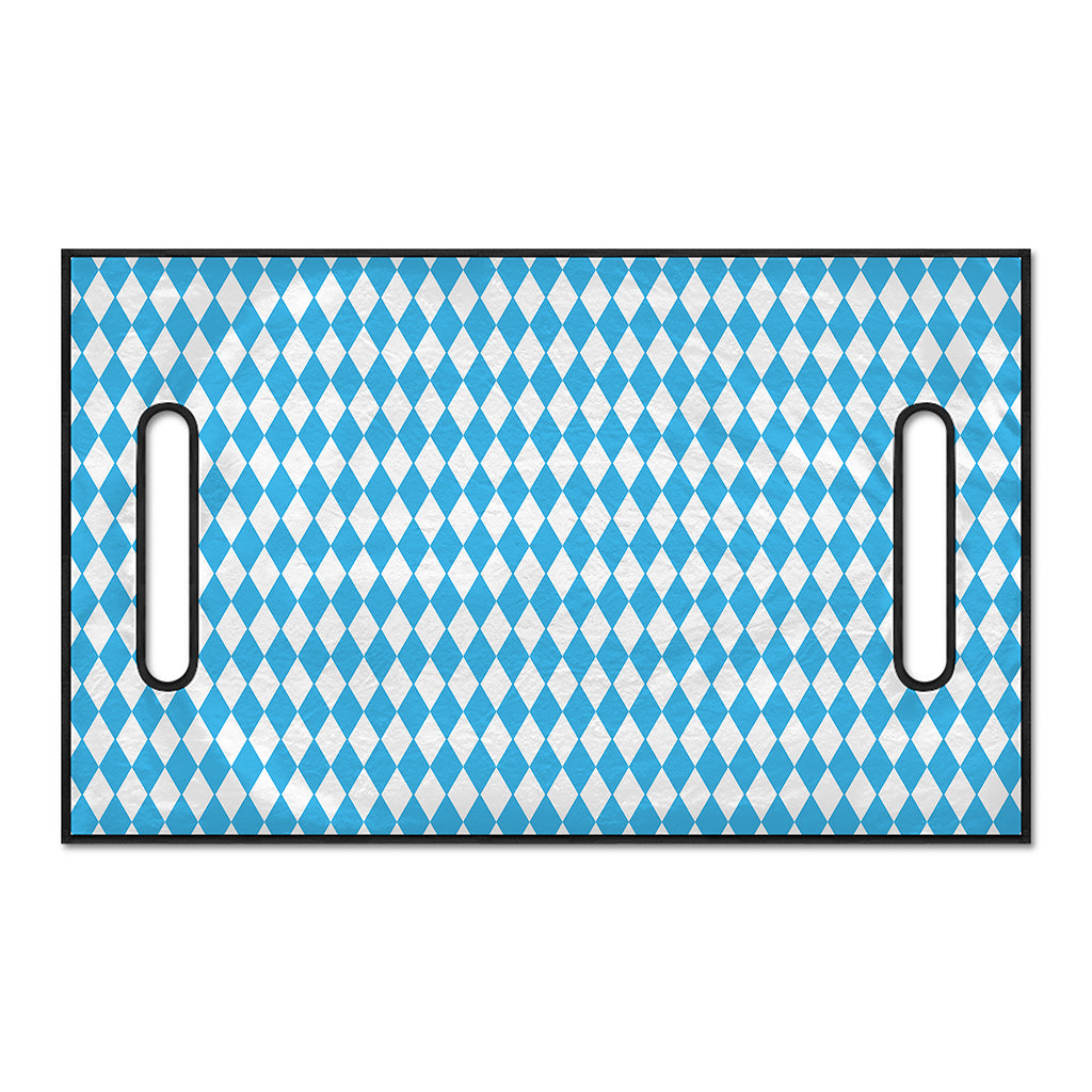 Blue And White Harlequin Pattern Print Golf Cart Seat Cover