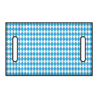 Blue And White Harlequin Pattern Print Golf Cart Seat Cover