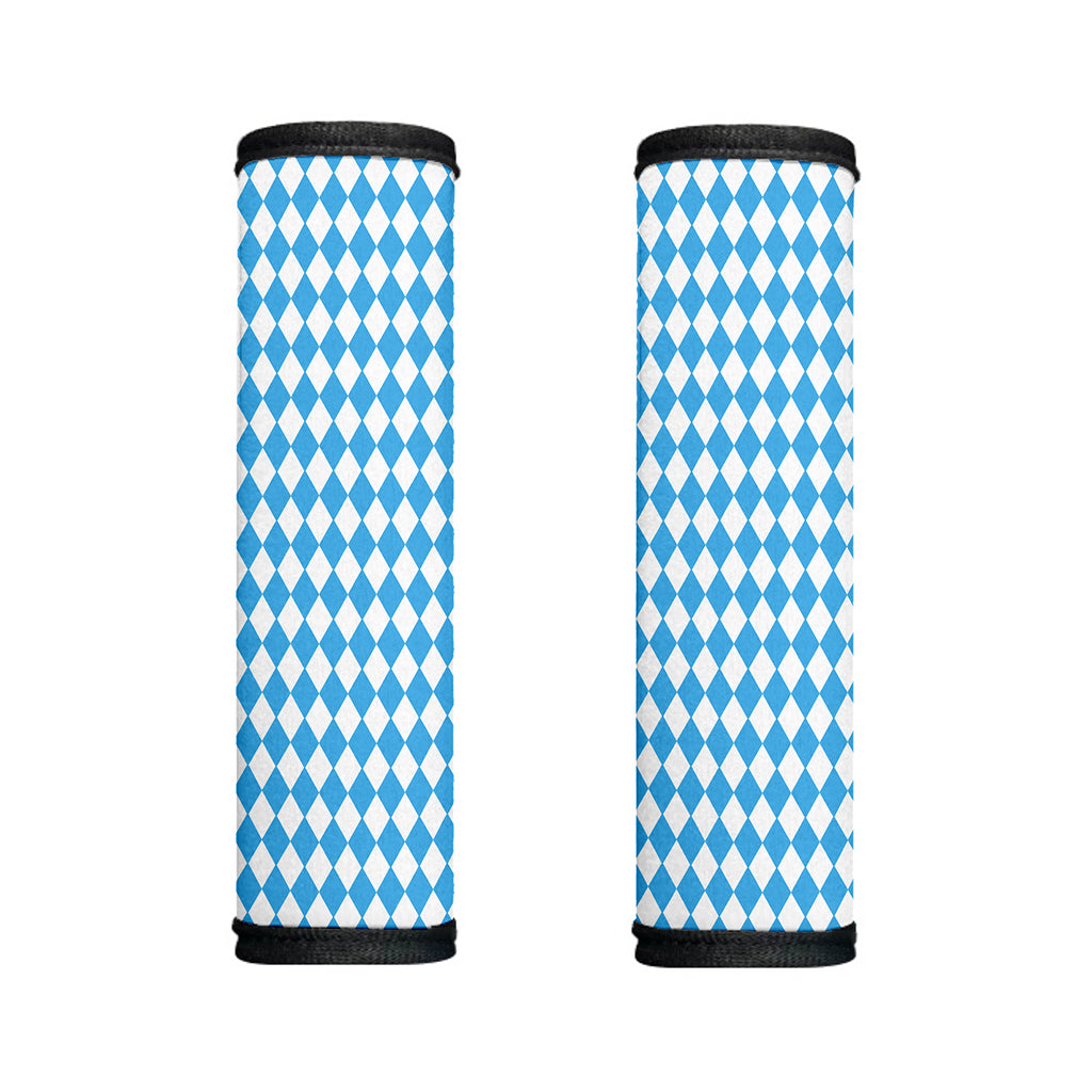 Blue And White Harlequin Pattern Print Handle Covers