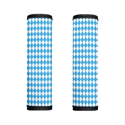 Blue And White Harlequin Pattern Print Handle Covers