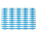 Blue And White Harlequin Pattern Print Indoor Door Mat