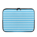 Blue And White Harlequin Pattern Print Laptop Sleeve