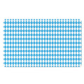 Blue And White Harlequin Pattern Print Polyester Doormat