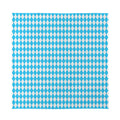 Blue And White Harlequin Pattern Print Silk Bandana