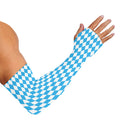 Blue And White Harlequin Pattern Print Sun Protection Arm Sleeves