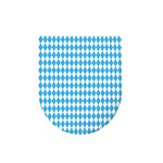 Blue And White Harlequin Pattern Print Toilet Lid Cover