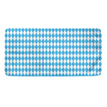Blue And White Harlequin Pattern Print Towel