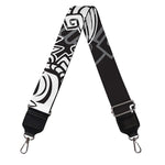 Blue And White Mayan Statue Print Bag Strap