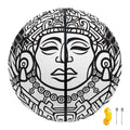 Blue And White Mayan Statue Print Basketball
