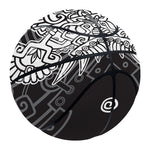 Blue And White Mayan Statue Print Basketball