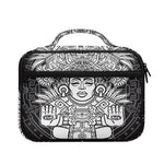 Blue And White Mayan Statue Print Briefcase Bible Bag