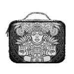 Blue And White Mayan Statue Print Briefcase Bible Bag