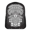 Blue And White Mayan Statue Print Casual Backpack