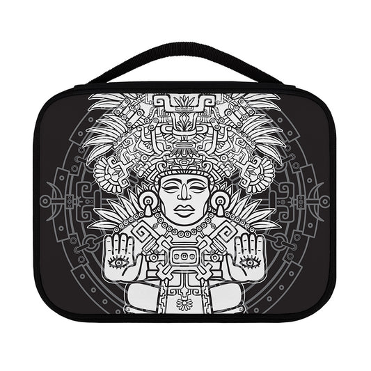 Blue And White Mayan Statue Print Classic Bible Case