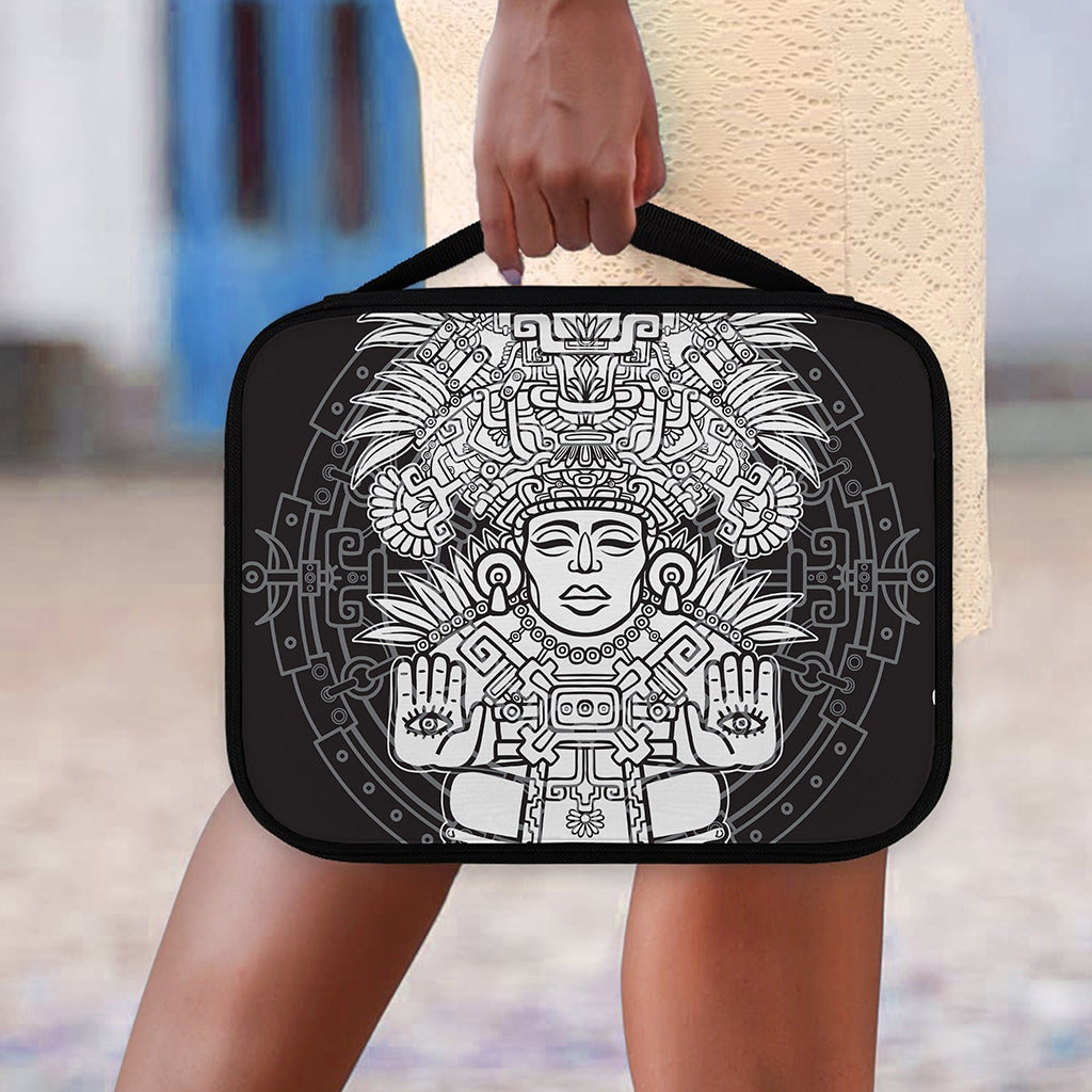 Blue And White Mayan Statue Print Classic Bible Case