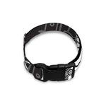 Blue And White Mayan Statue Print Dog Collar