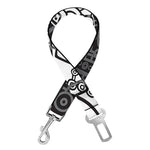 Blue And White Mayan Statue Print Dog Seat Belt