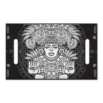 Blue And White Mayan Statue Print Golf Cart Seat Cover