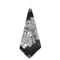 Blue And White Mayan Statue Print Hand Towel
