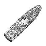 Blue And White Mayan Statue Print Ironing Board Cover