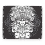 Blue And White Mayan Statue Print Mouse Pad