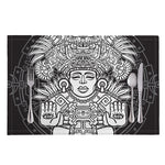 Blue And White Mayan Statue Print Placemat