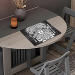 Blue And White Mayan Statue Print Placemat