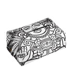 Blue And White Mayan Statue Print Rectangle Tissue Box Cover
