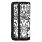 Blue And White Mayan Statue Print Refrigerator Handle Covers