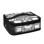 Blue And White Mayan Statue Print Small Lunch Bag