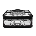 Blue And White Mayan Statue Print Small Lunch Bag