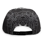 Blue And White Mayan Statue Print Snapback Cap