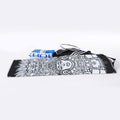 Blue And White Mayan Statue Print Sports Towel