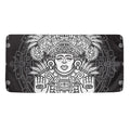 Blue And White Mayan Statue Print Towel