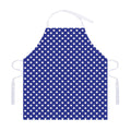 Blue And White Polka Dot Pattern Print Adjustable Apron