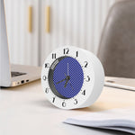 Blue And White Polka Dot Pattern Print Alarm Clock