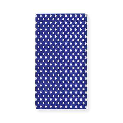 Blue And White Polka Dot Pattern Print Baby Crib Sheet