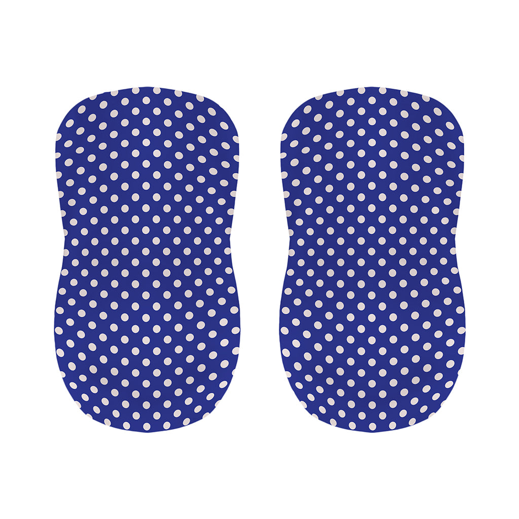 Blue And White Polka Dot Pattern Print Bar Stool Covers