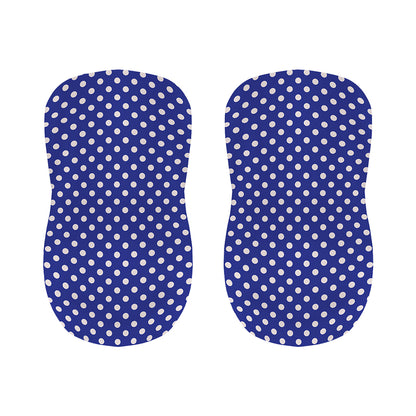 Blue And White Polka Dot Pattern Print Bar Stool Covers