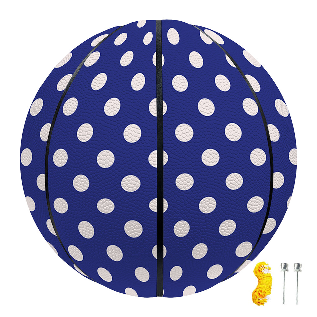 Blue And White Polka Dot Pattern Print Basketball