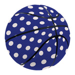 Blue And White Polka Dot Pattern Print Basketball