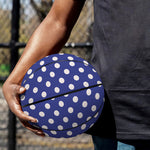 Blue And White Polka Dot Pattern Print Basketball