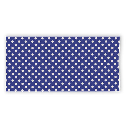 Blue And White Polka Dot Pattern Print Beach Towel