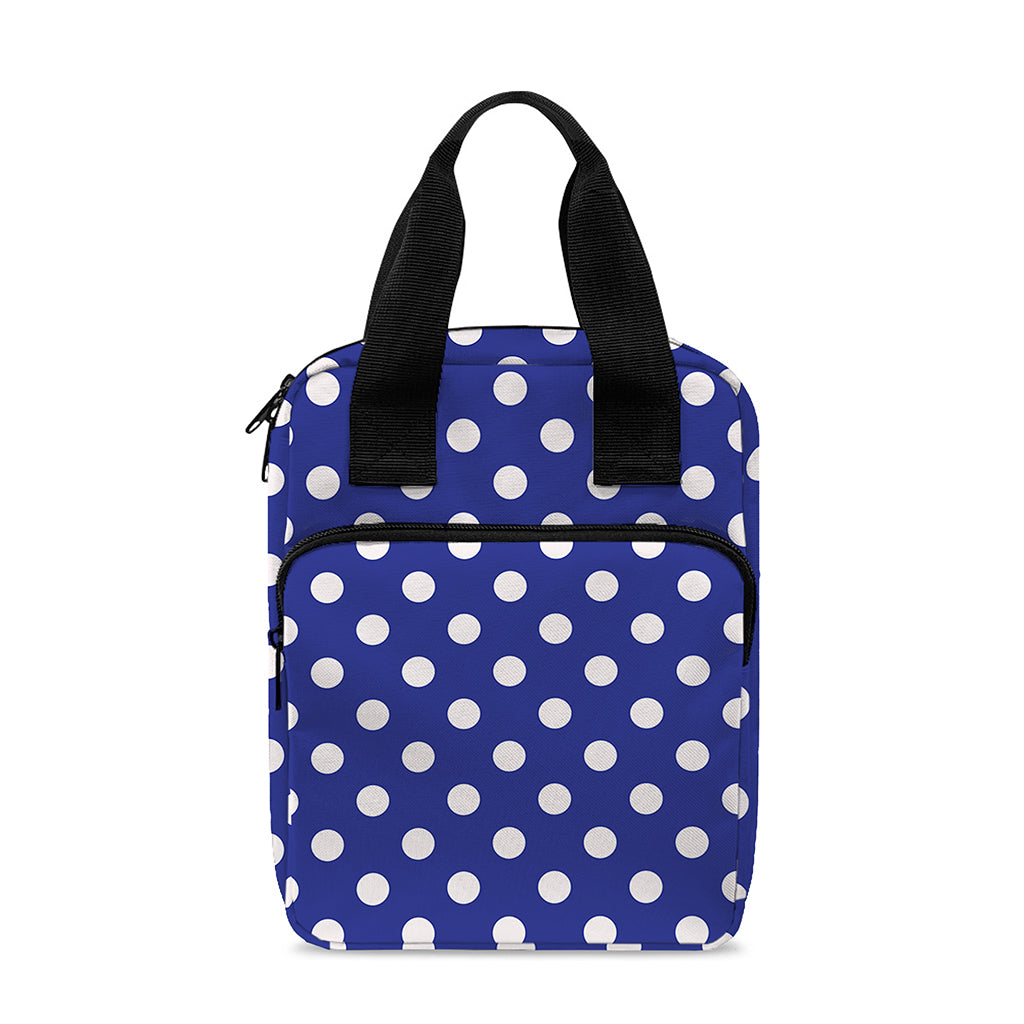 Blue And White Polka Dot Pattern Print Bible Tote Bag