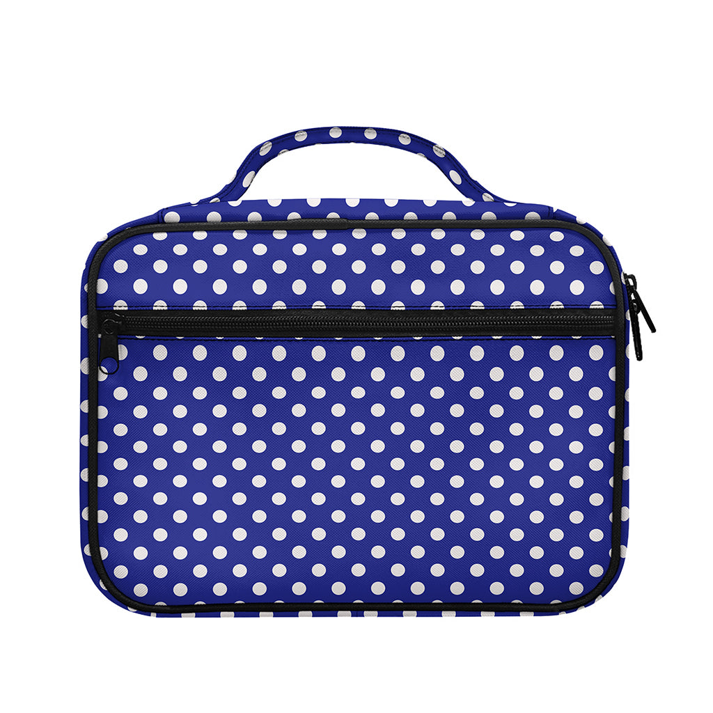 Blue And White Polka Dot Pattern Print Briefcase Bible Bag