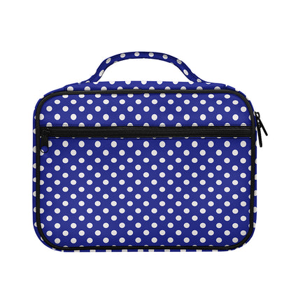 Blue And White Polka Dot Pattern Print Briefcase Bible Bag
