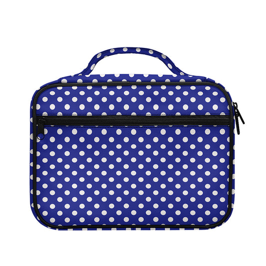 Blue And White Polka Dot Pattern Print Briefcase Bible Bag