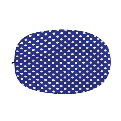 Blue And White Polka Dot Pattern Print Car Side Mirror Covers