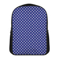 Blue And White Polka Dot Pattern Print Casual Backpack