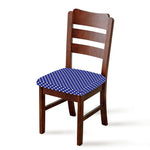 Blue And White Polka Dot Pattern Print Chair Cushion Cover